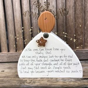 Decorative Angel Figurine with Inspirational Quote